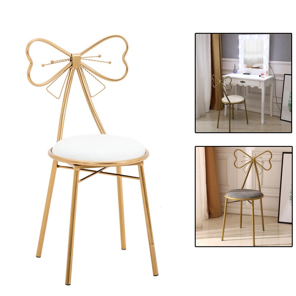 details about vanity stool chair gold glam dressing room makeup padded  stool bedroom bathroom