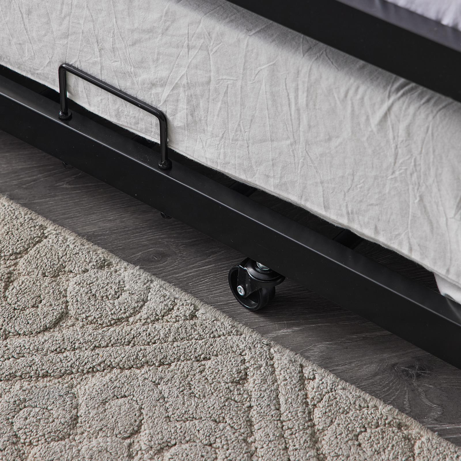 Twin over Twin Bunk Beds Frame Ladder With Trundle Bed Bedroom