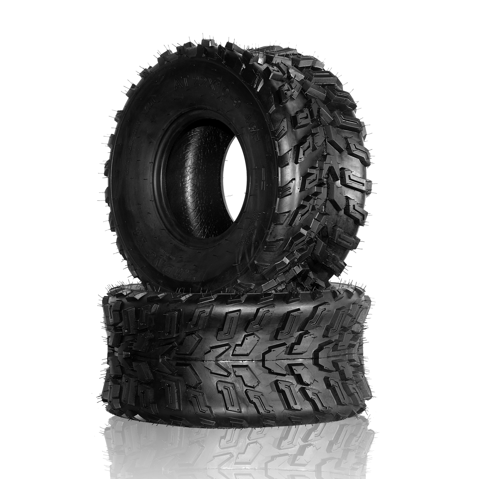 (2) LEADZM 22x10-9 ATV/UTV Tires - 6 Ply Rated, Tubeless - 22x10x9