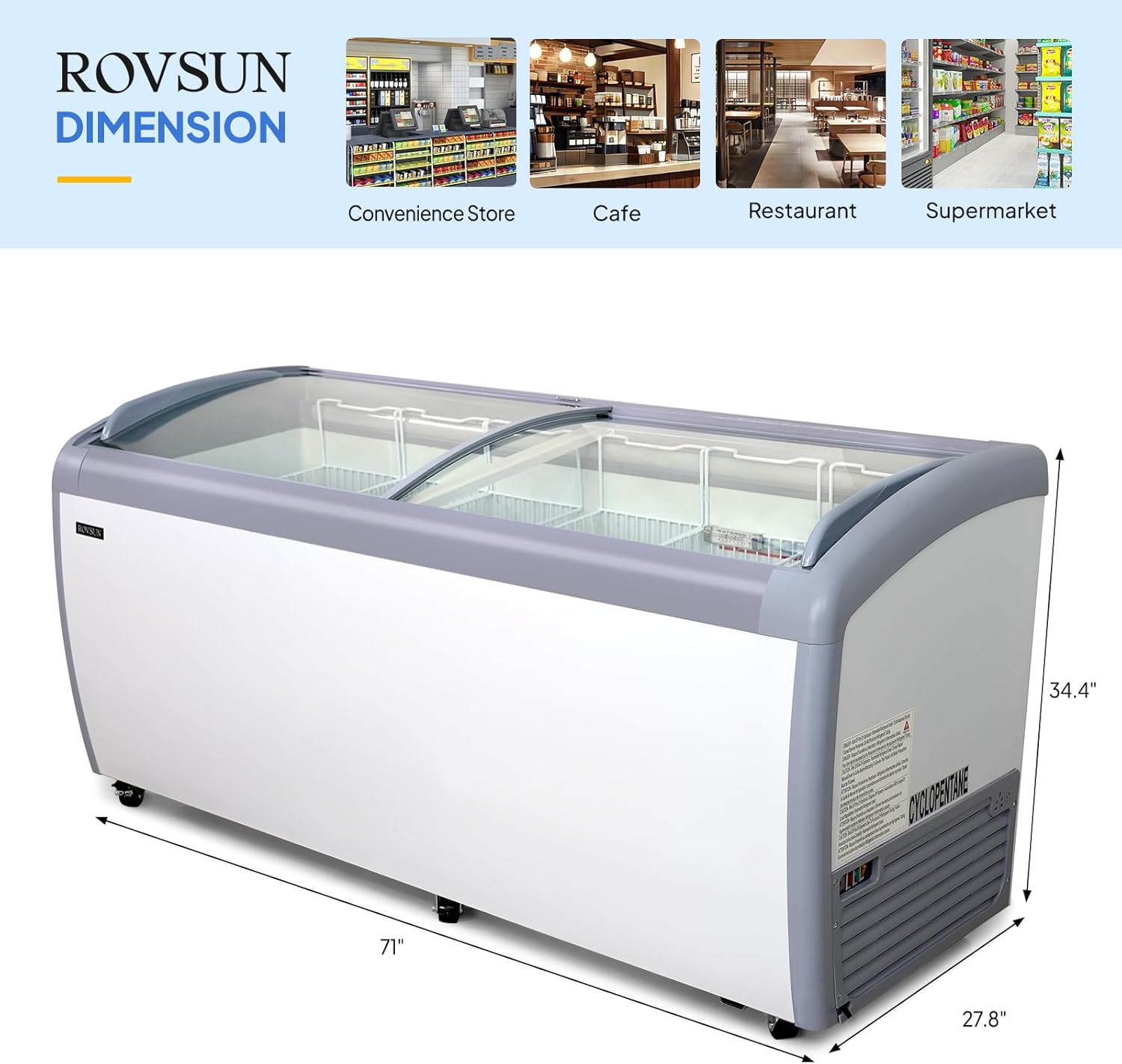FREEZER タンブラー　Boss 19 Cu.Ft Commercial Ice Cream Freezer, 71