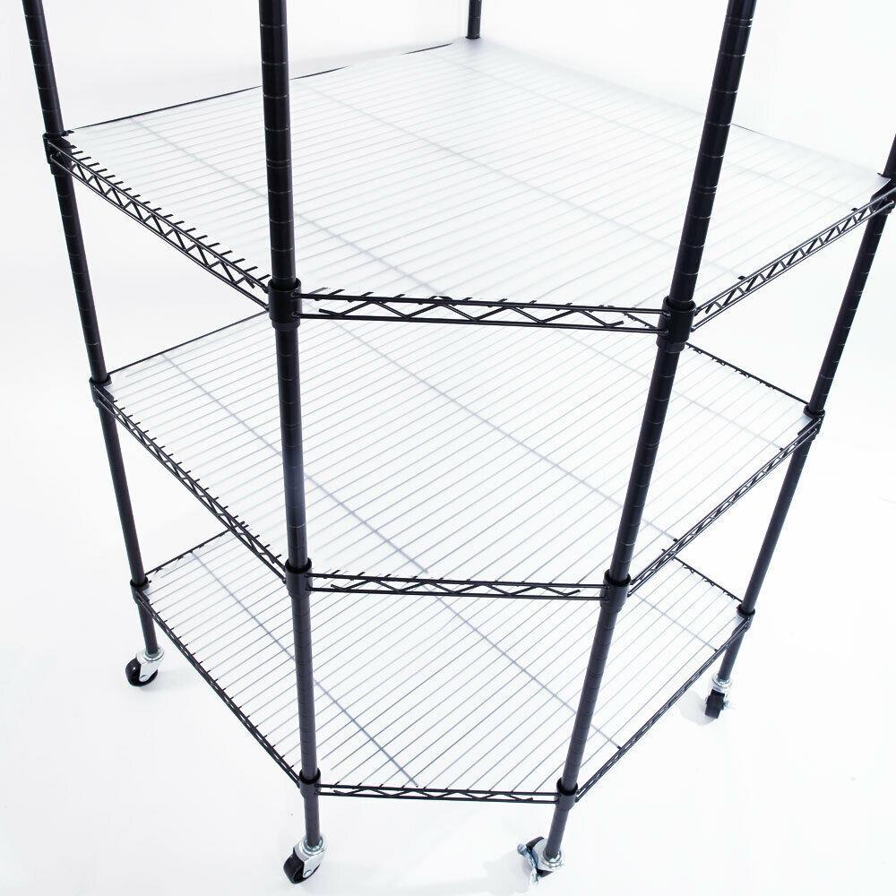 Corner Heavy Duty Wire Steel 6 Tier Corner Shelf Garage Storage
