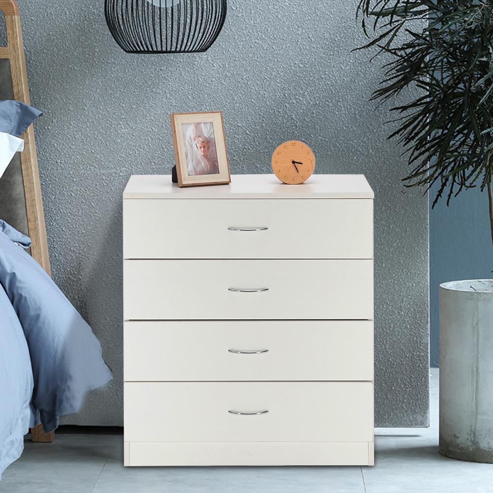 Bedroom Chests of Storage Cabinet with 4 Drawers Dressers Furniture  Nightstand