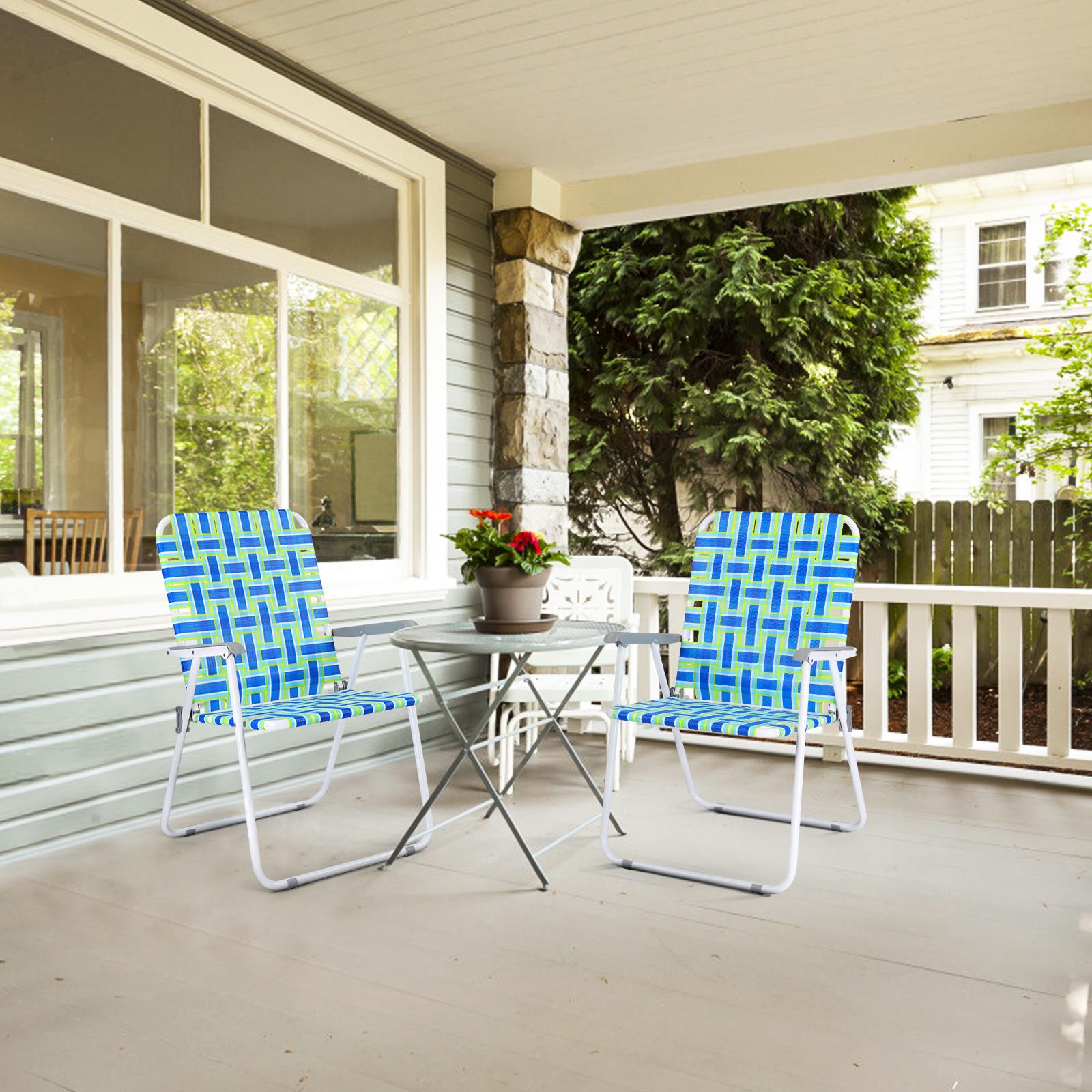 Lawn Chair USA Re-Web Kit 50 Fuß (2 1/4 "x 150" Ohne Clips, Grün Und Weiß