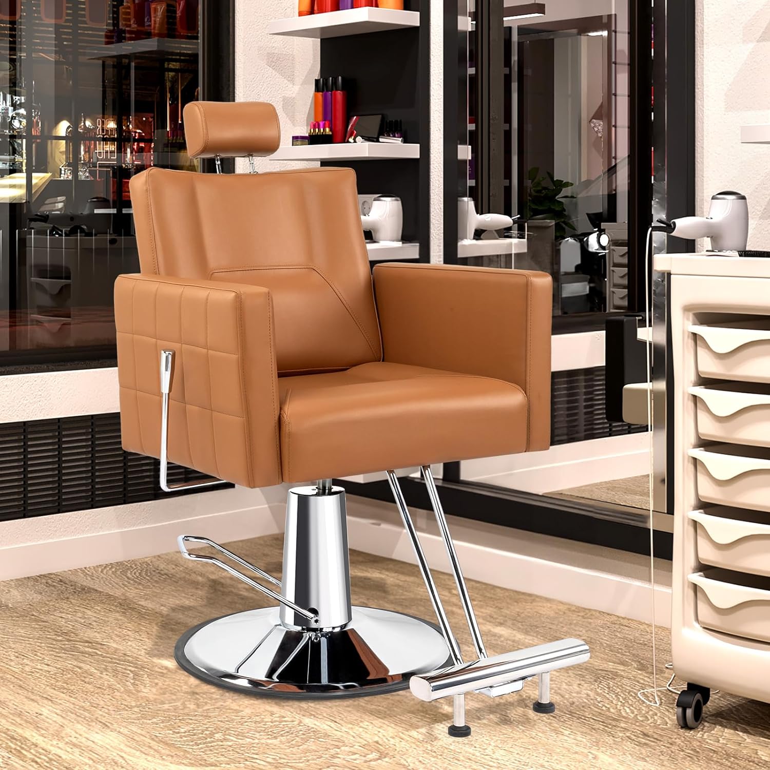 Reclining Barber Chair Hydraulic Salon Chair for Barbershop