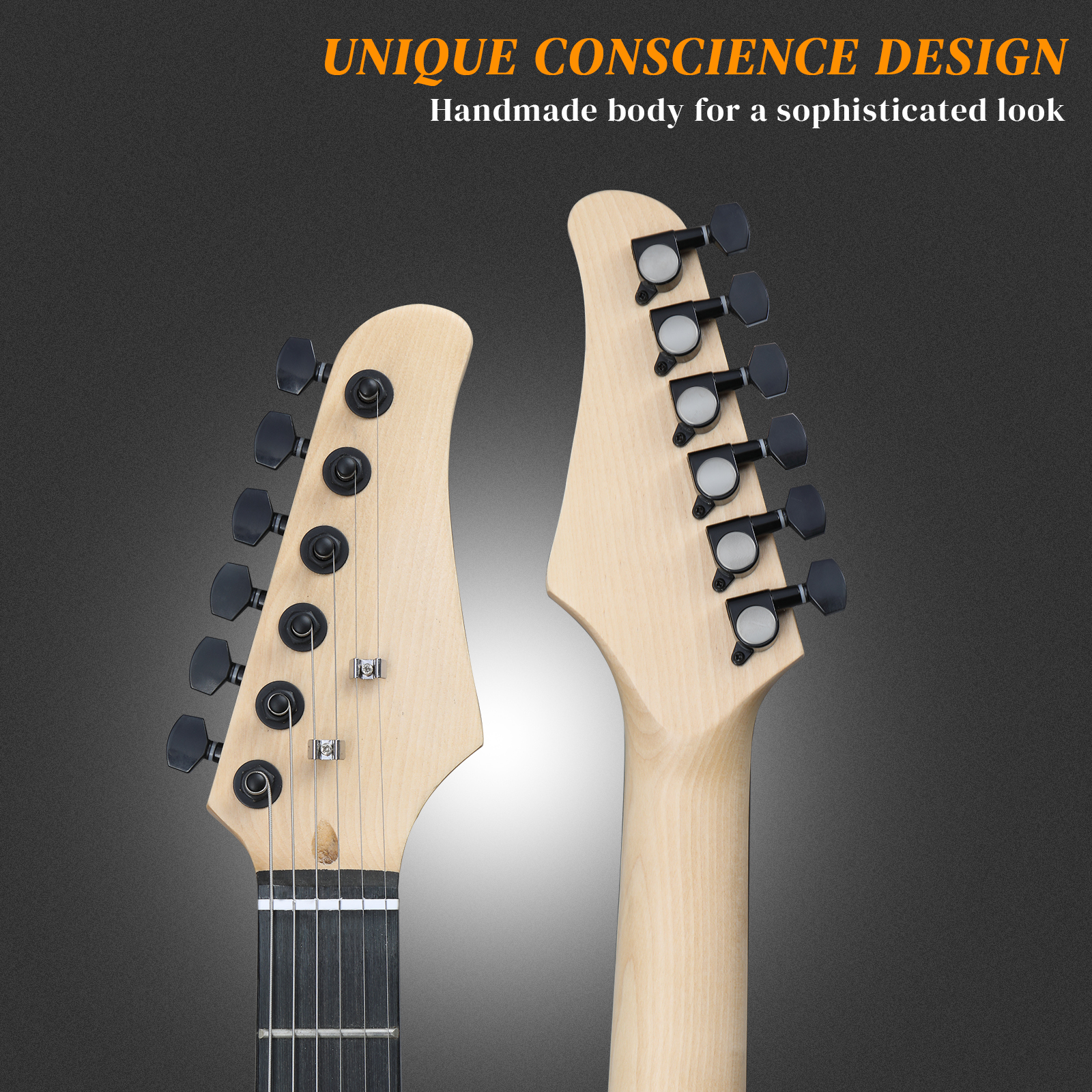 Ktaxon KST Stylish Basswood Tiger Stripe Electric Guitar Kit with