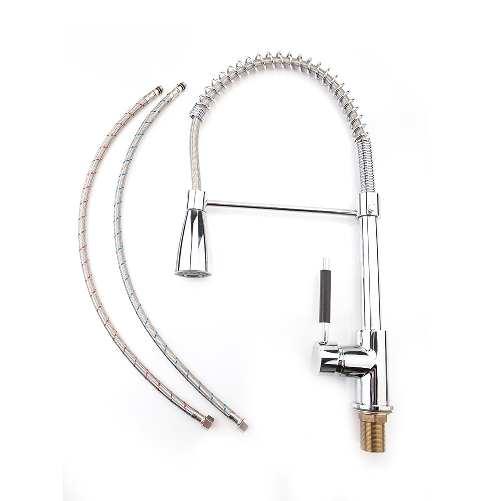High Quality Kitchen Faucet Swivel Spout Pull Down Sink Single