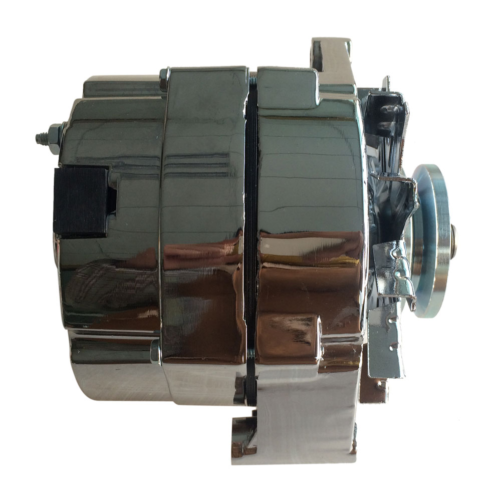 150 AMP CHROME BBC SBC CHEVY GM JEEP ALTERNATOR 1 WIRE PONTIAC ROD HIGH OUTPUT