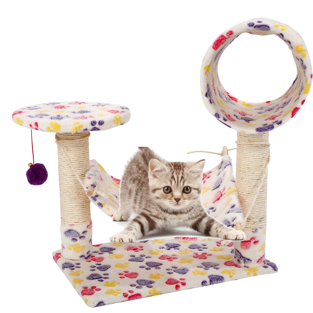 23" Pet Cat Tree Pet Furniture Condo House Scratch Post Bed Climb Sisal