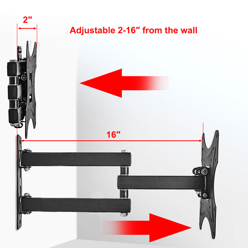 Full Motion TV Wall Mount Tilt Swivel For 27 29 32 36 37 39 40 42 inch LED LCD