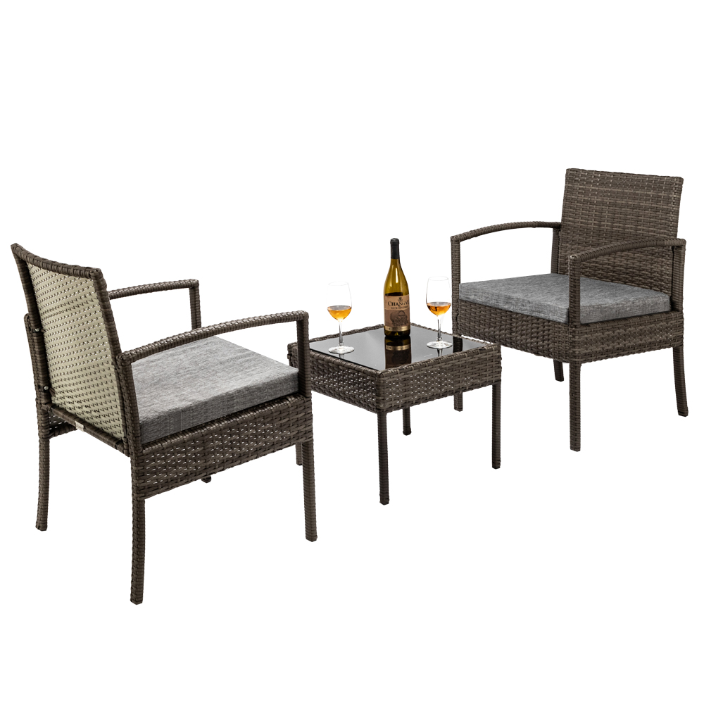 Patio Bistro Table And Swivel Rocking Chairs Set Outdoor Furniture 3 Piece Porch Home Garden Patio Garden Furniture Sets Ayianapatriathlon Com