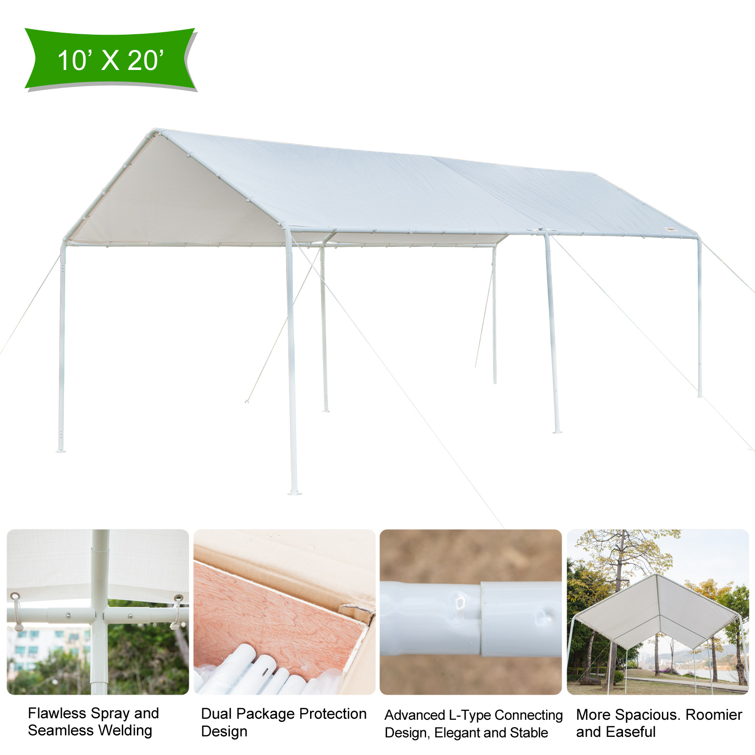 Carport Canopy Tent Frame Shelter Car Boat Truck Garage Storage