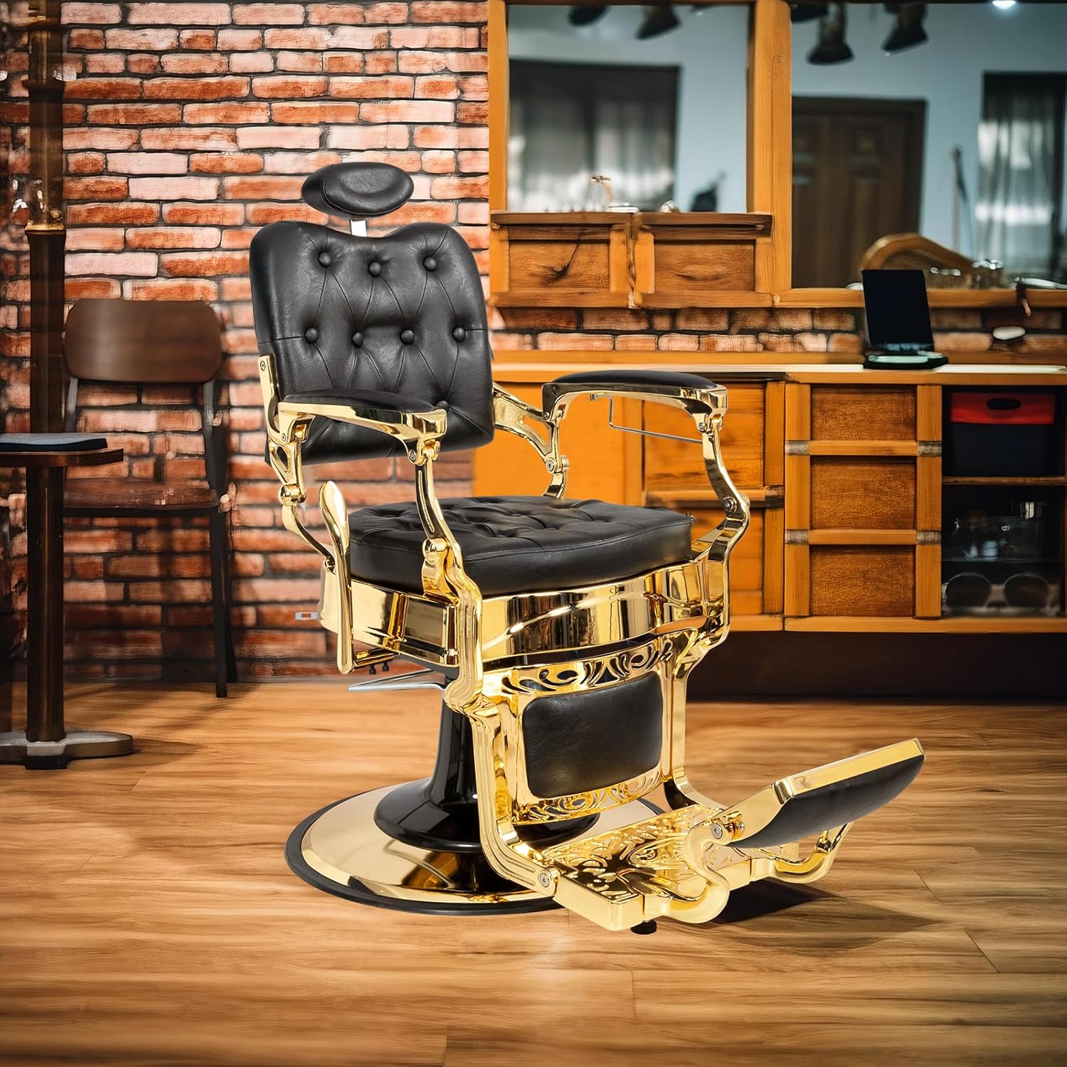 Heavy Duty Reclining Hydraulic Barber Chair Vintage Salon Beauty