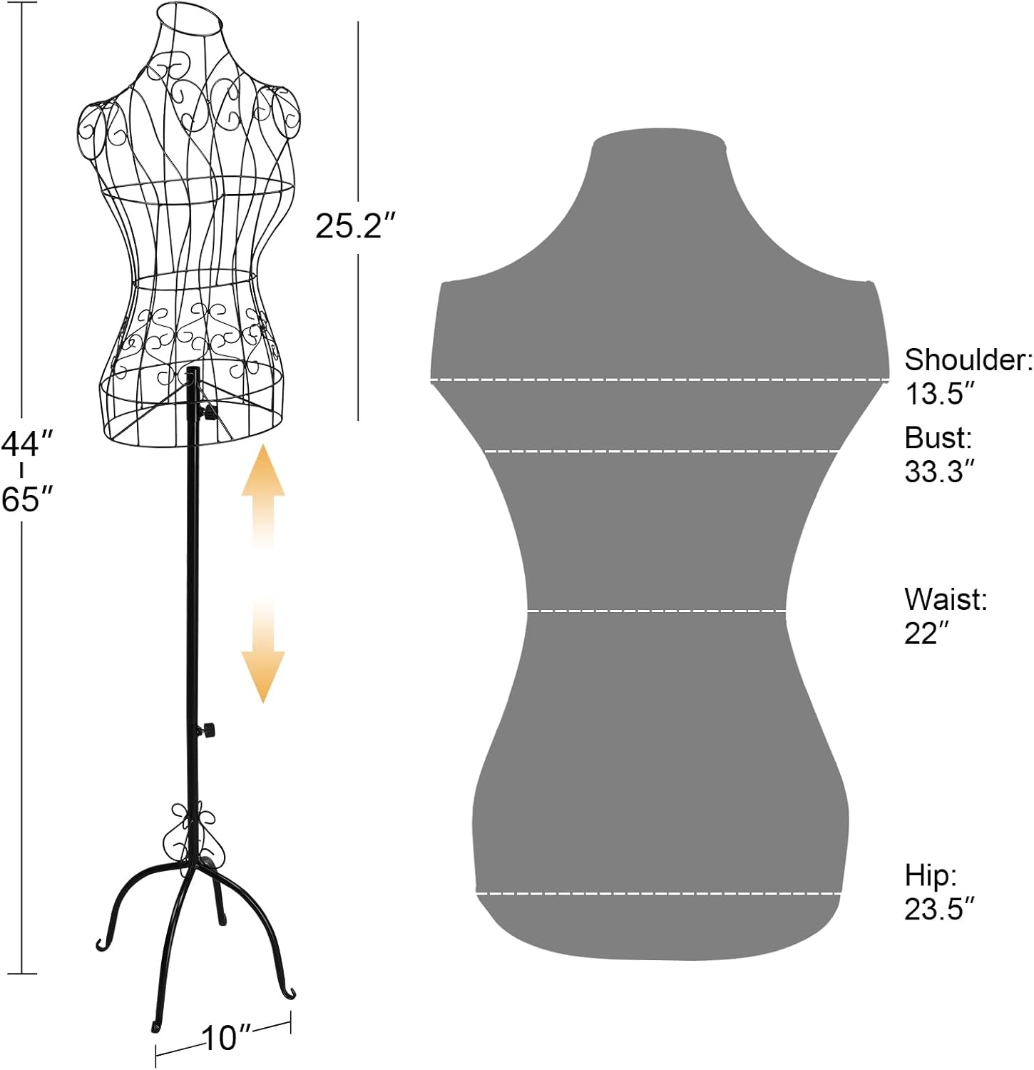 metal dress form for sale Amazon.com: Bonnlo Female Wire Dress Form, Vintage Style Wire Mannequin for Home Decor Display, Small Size Adjustable Height Metal Wire Body (White) : Arts, Crafts & Sewing