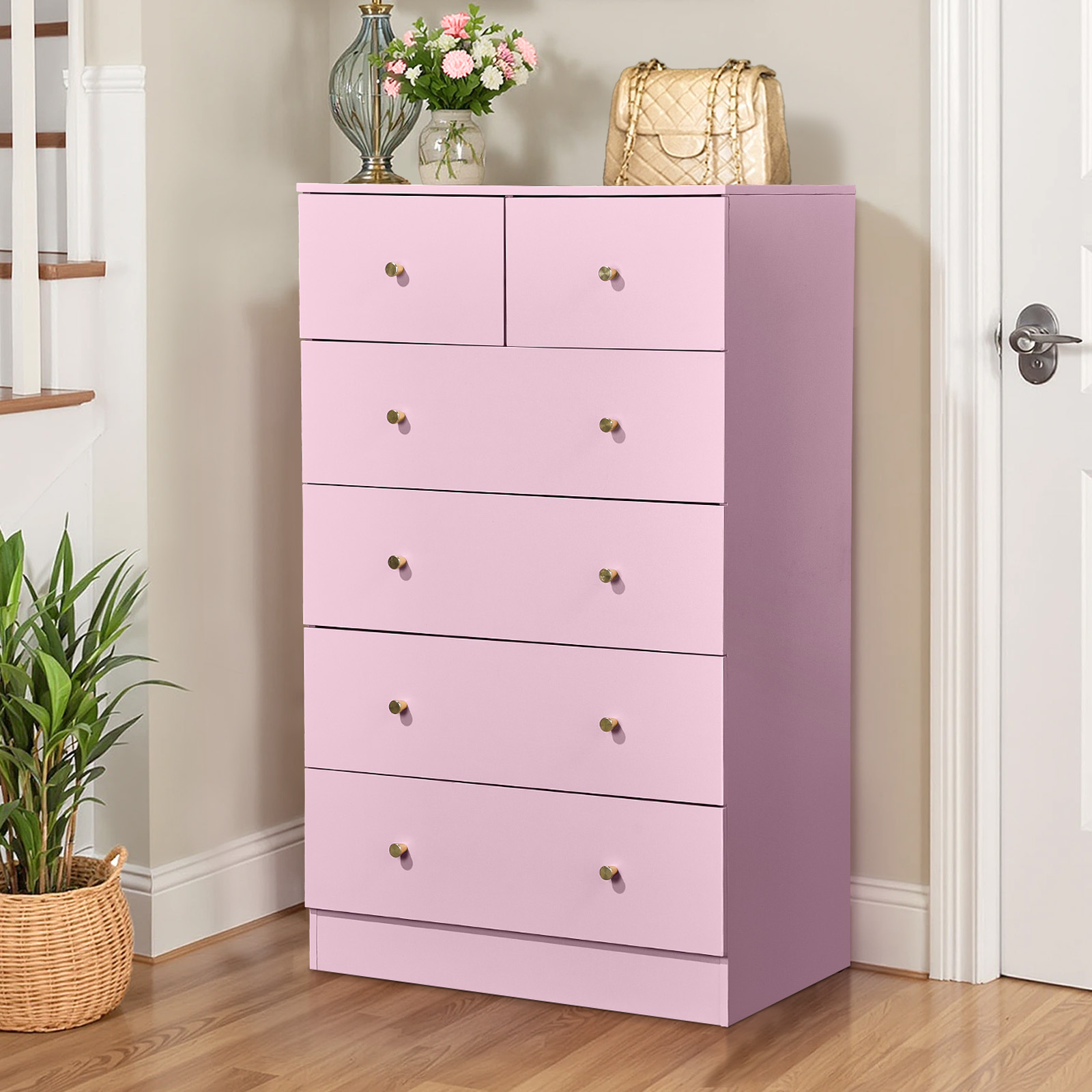 pink dresser for bedroom Glam Dresser, RGB LED Light Strip, Music Sync, 3 AC Outlets - Bed Bath & Beyond No assembly is required Zohar Pink Dresser