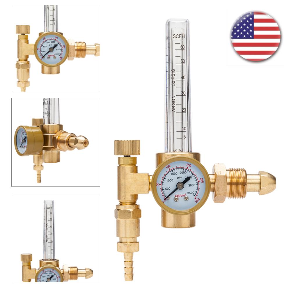 Argon CO2 Mig Tig Flow Meter Welding Regulator with Flowmeter CGA580 CGA-580