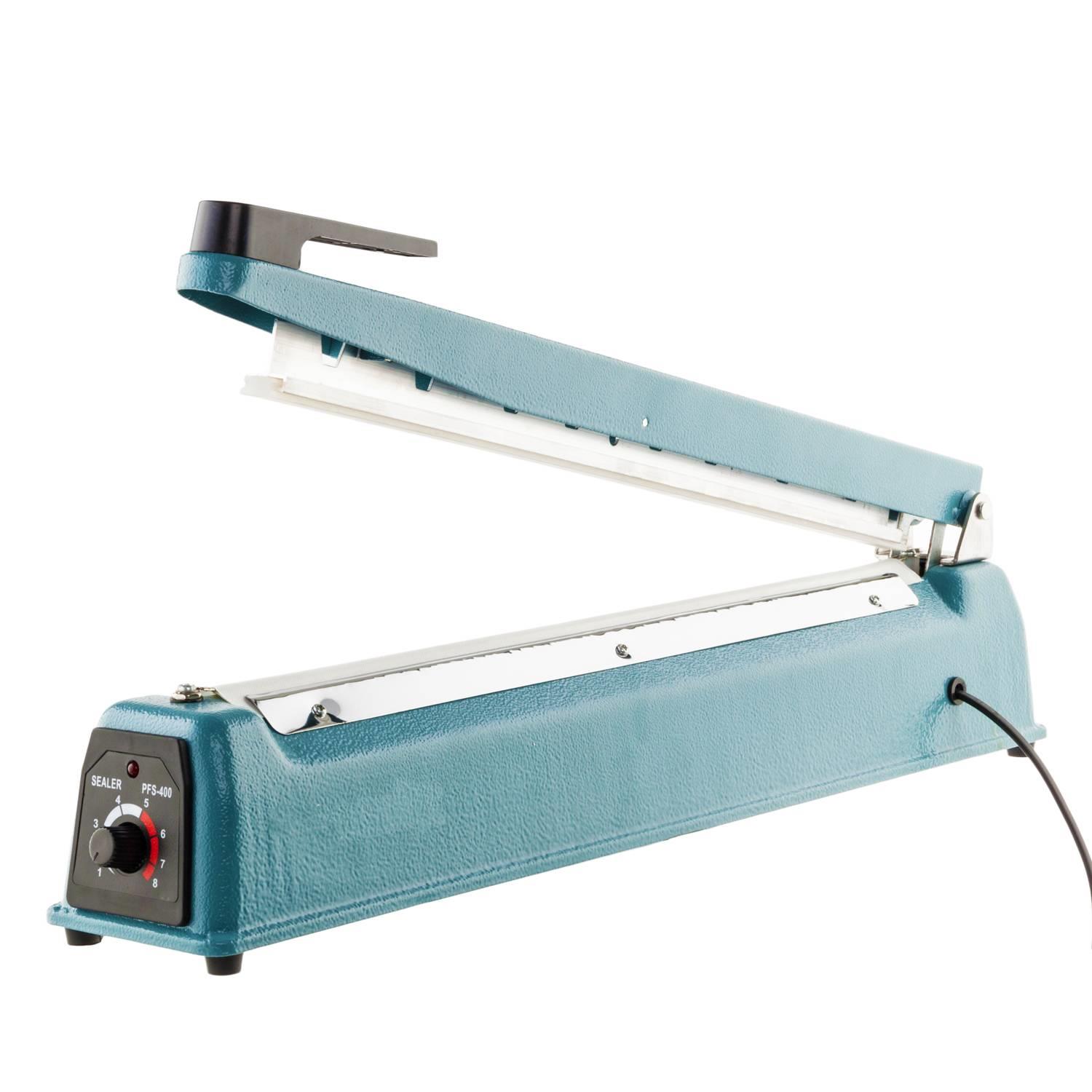 16" 600W Impulse Heat Poly Bag Sealer Plastic Closer Machine Teflon