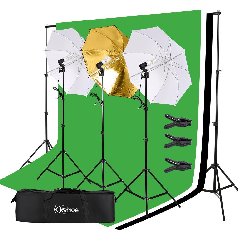 Photo Video Studio Photography Continuous Lighting Kit Backdrop