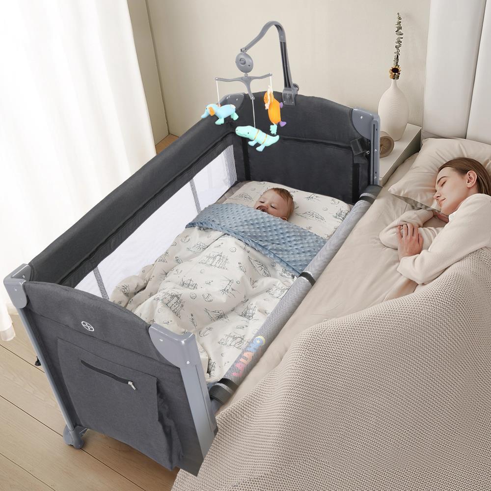 HZDMJベビーベッド baby bedside crib HZDMJ ベビーベッド 送料無料 添い寝 持ち運び 三年保証