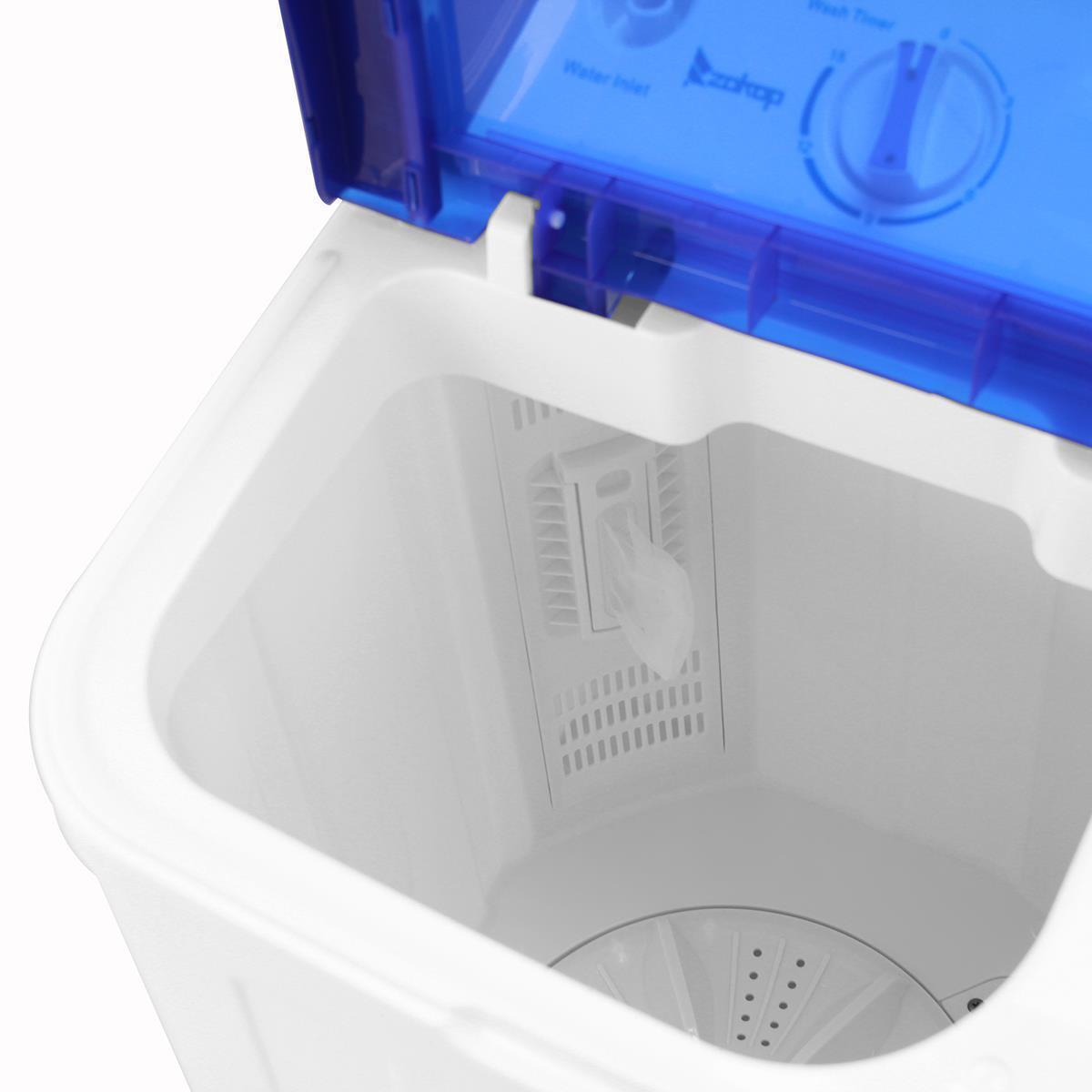 Portable 16LBS Compact Washing Machine Mini Twin Tub Washer Spinner