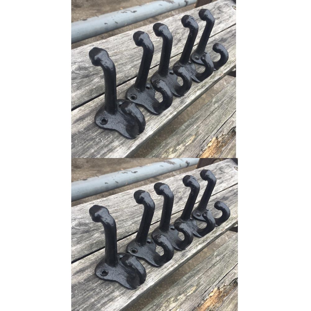 Lot 10 Cast Iron Wall-Mounted Coat Hooks Hat Hook Hall Tree 2 3//4/" Vintage Style