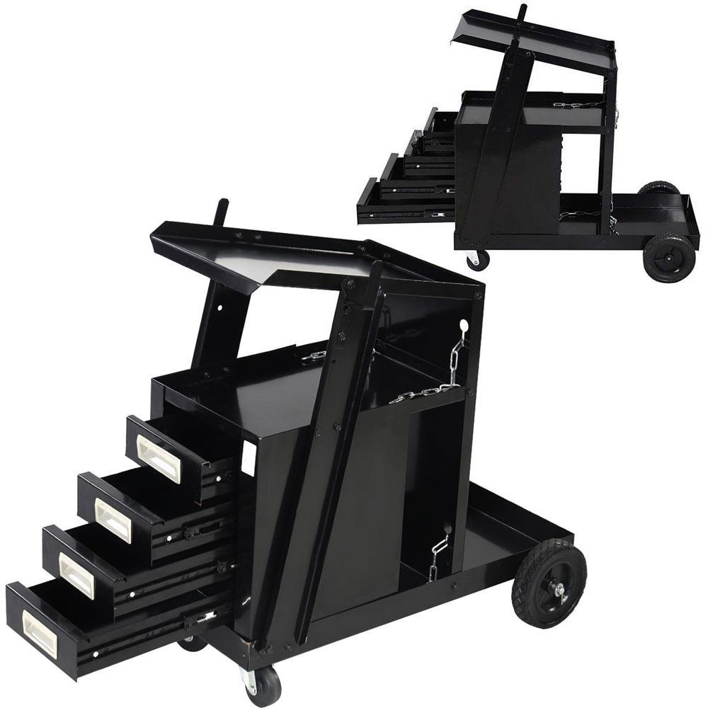 Welding Welder Cart Mig Tig Arc Plasma Cutter Tank Storage W 4