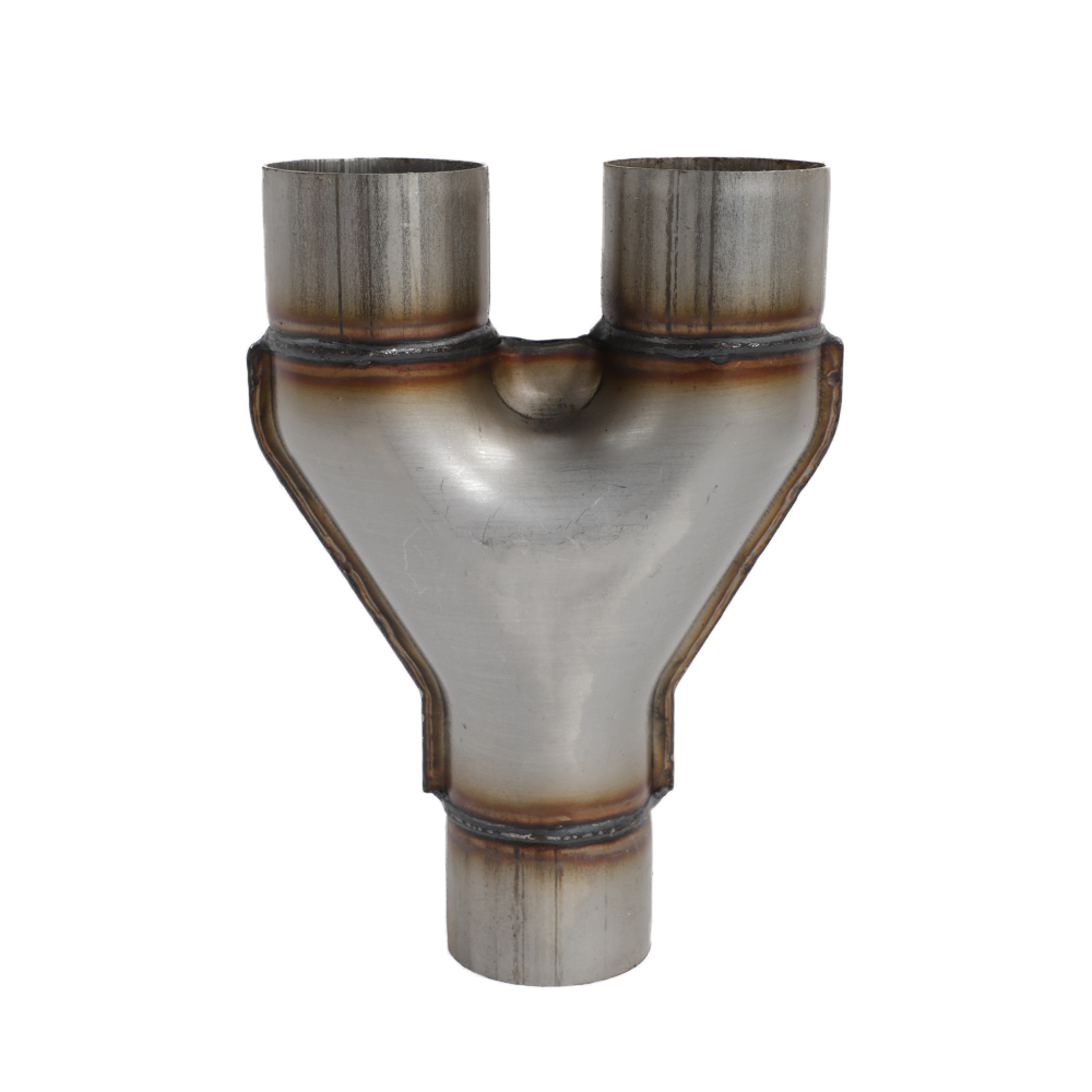 Stainless Steel Exhaust Universal Y Pipe Adapter 2 1//2” Single to 2.5/" Dual