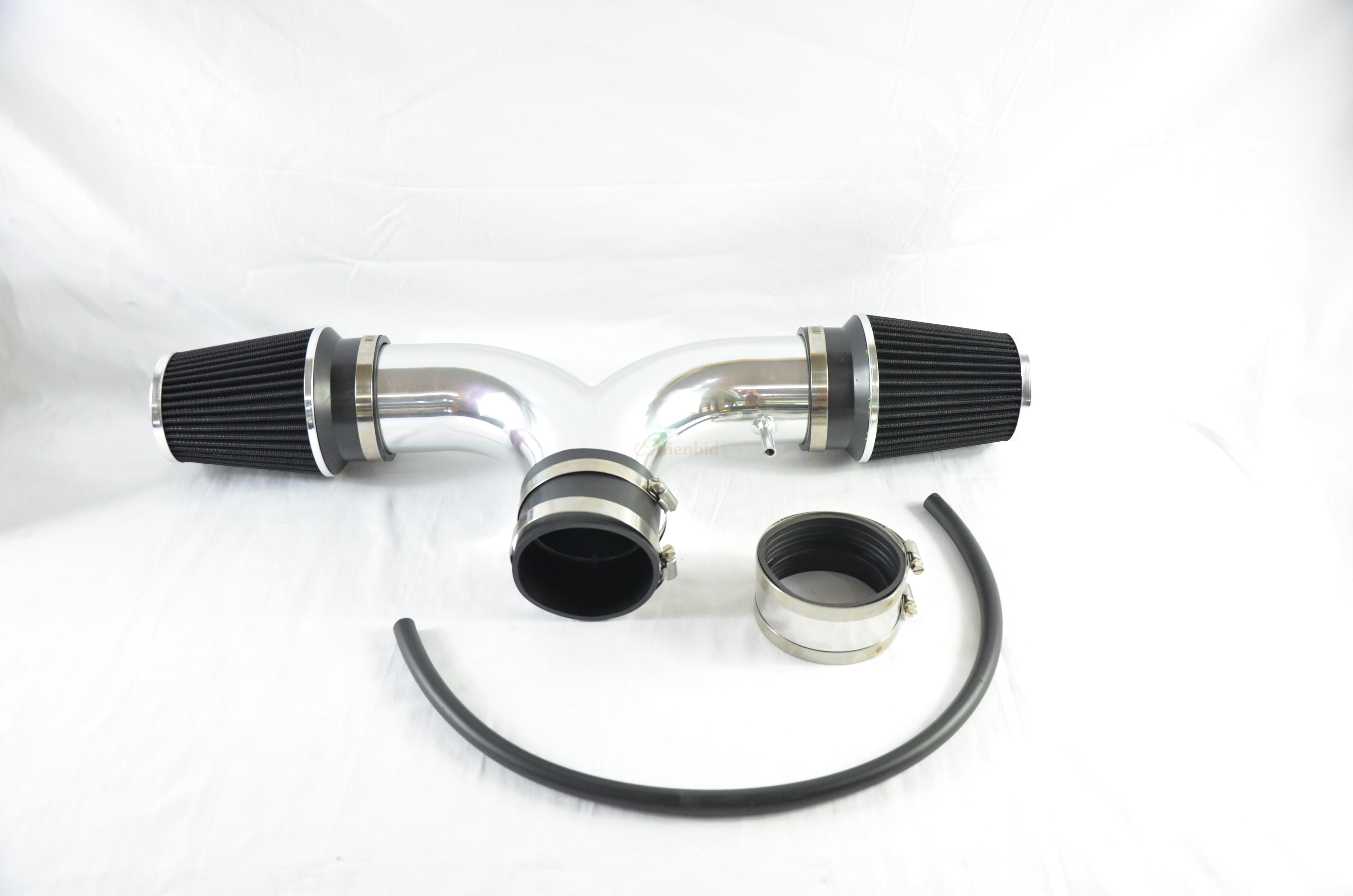 BLUE 99-04 Grand Cherokee 4.7 V8 Dual Twin Air Intake Induction Kit Filter 3.5