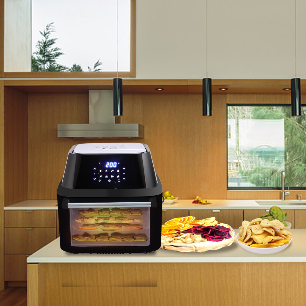 1800W 16L Capacity Air Fryer AllInOne Dehydrator Rotisserie Oven