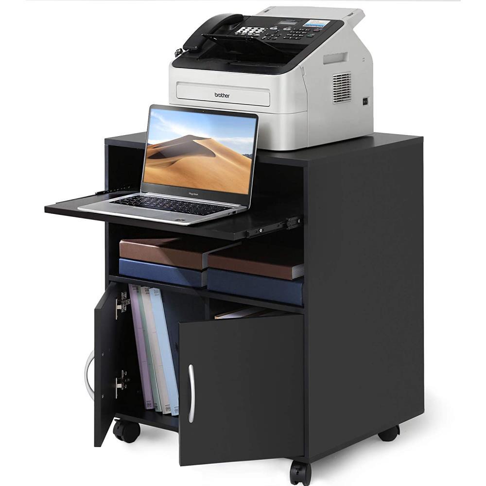 Wood Mobile Office Printer Desk Computer Stand File ...