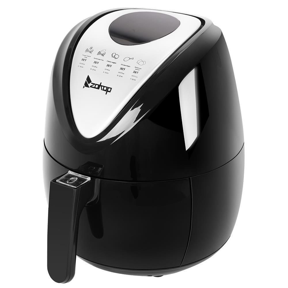 Zokop Airfryer 1500W Air Fryer Ditgtal Timer Temperature Control 3.7Qt