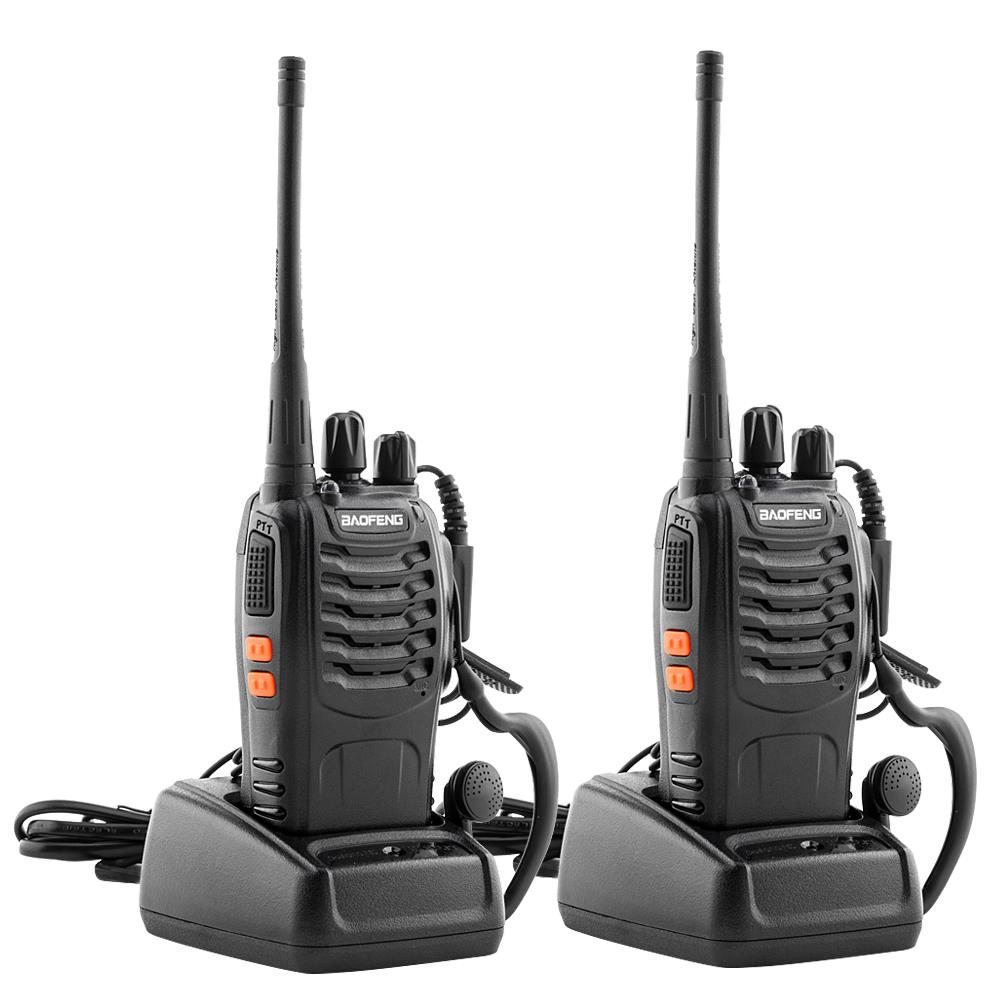 Walkie Talkies, TwoWay Radios Earbuds 2x Baofeng BF888S Two Way Radio