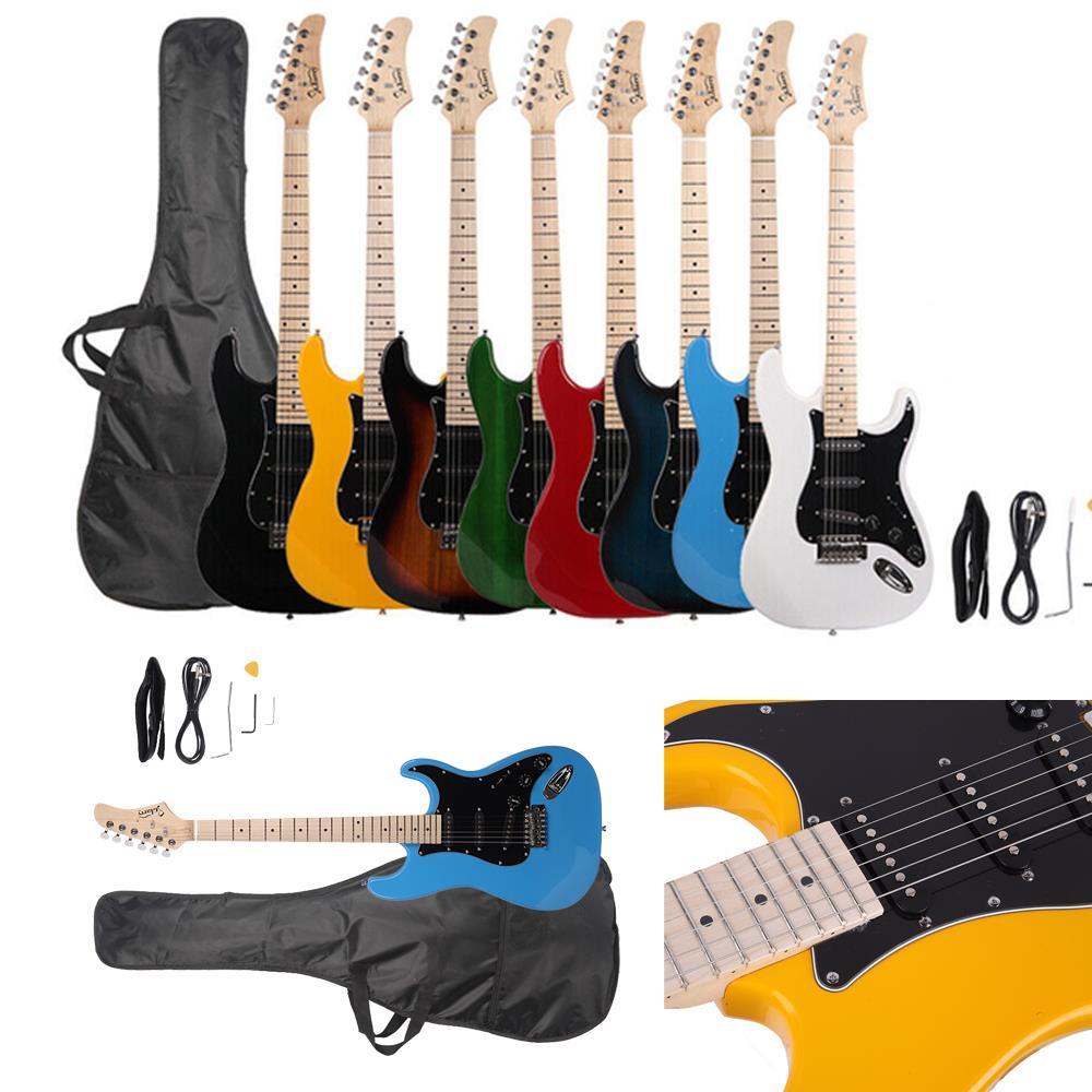 Glarry GST Stylish Electric Guitar Kit with Black Pickguard Sky Blue