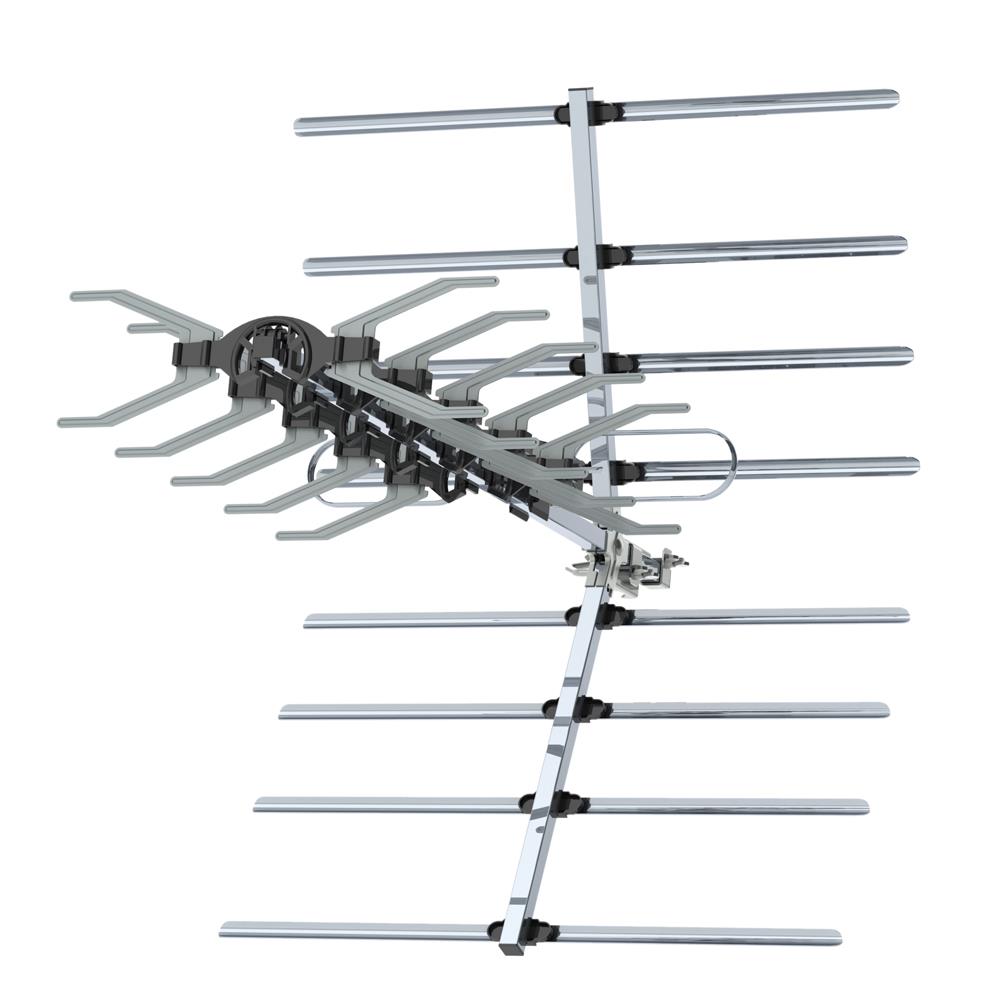 Leadzm Outdoor HD TV Antenna Amplified 1080P 150Miles with Mount Pole UHF