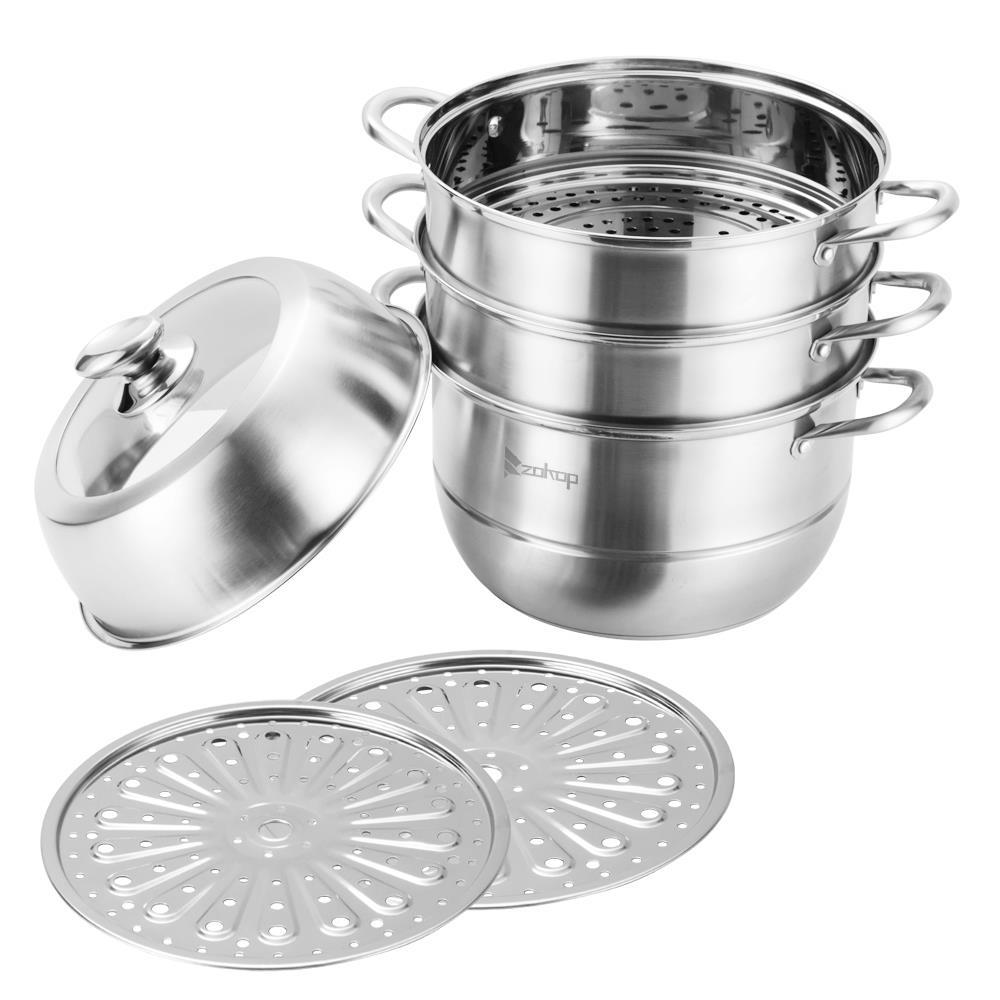 4Tier Stainless Steel Steamer Induction Steam Steaming Pot Kitcken