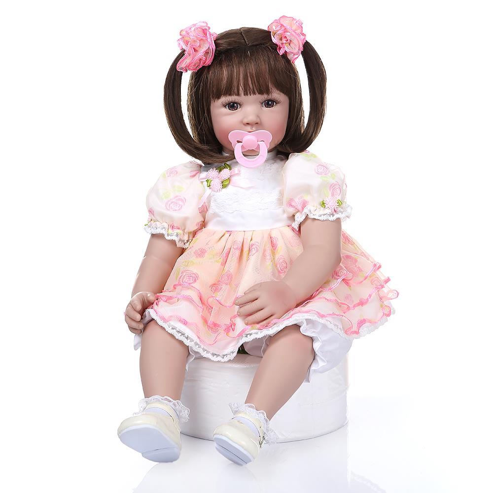 Cute 24/'/' Reborn Toddler Dolls Soft Vinyl Lifelike Baby Doll Boy Birthday Gifts
