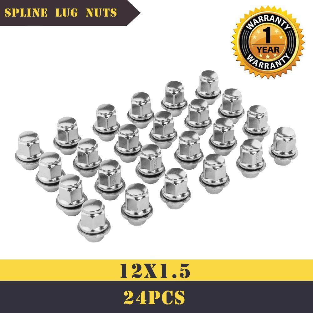 24pcs Chrome 12x1.5 MAG LUG NUTS FOR 2015 Toyota 4Runner WITH WARRANTY
