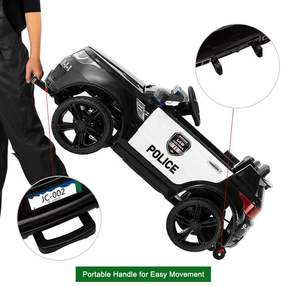 12V Kids Police Car Ride On SUV Truck Toys Seat Belt with Remote