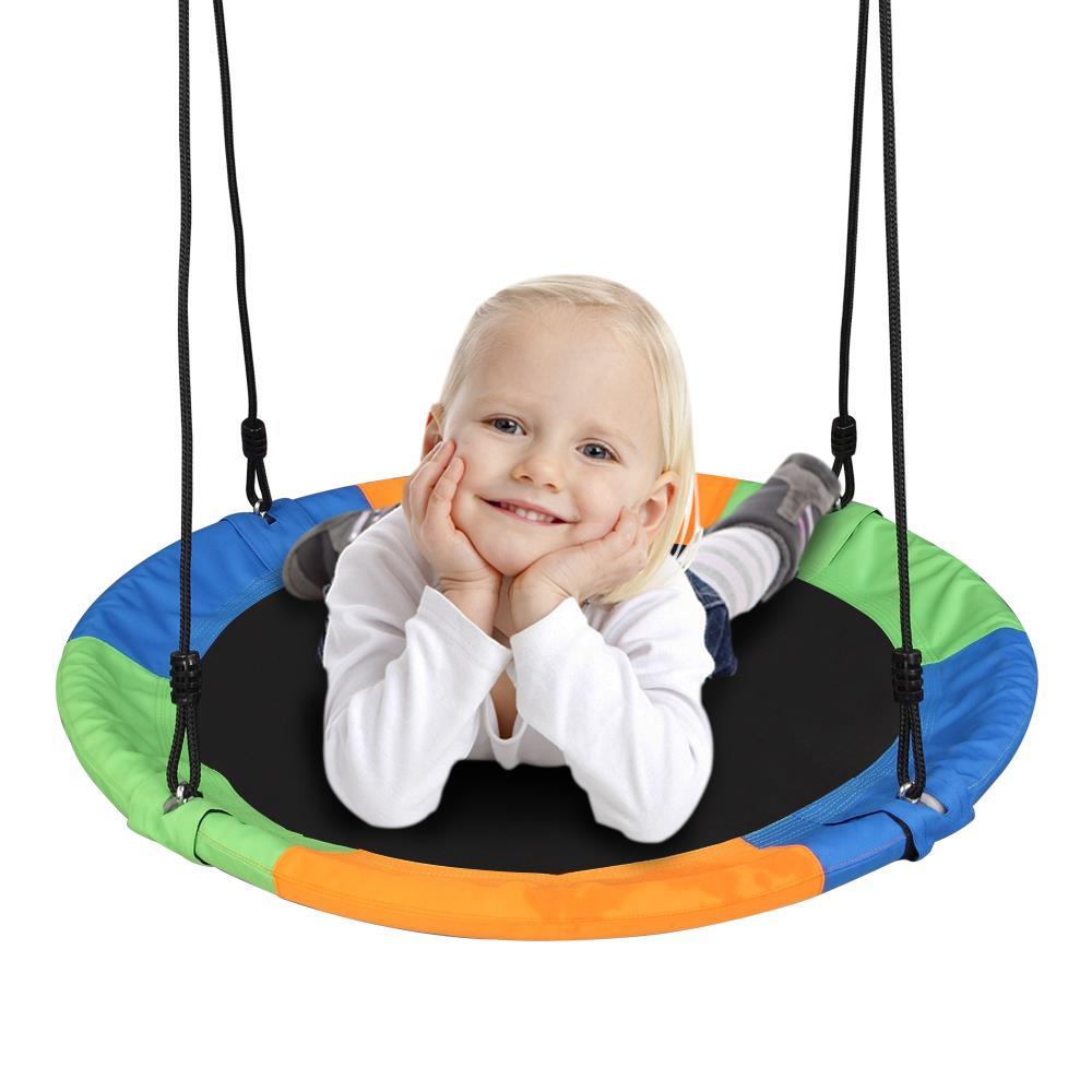 440LBs Durable Steel Frame 40/" FUN Saucer Tree Web Swing Large Platform EZ Setup