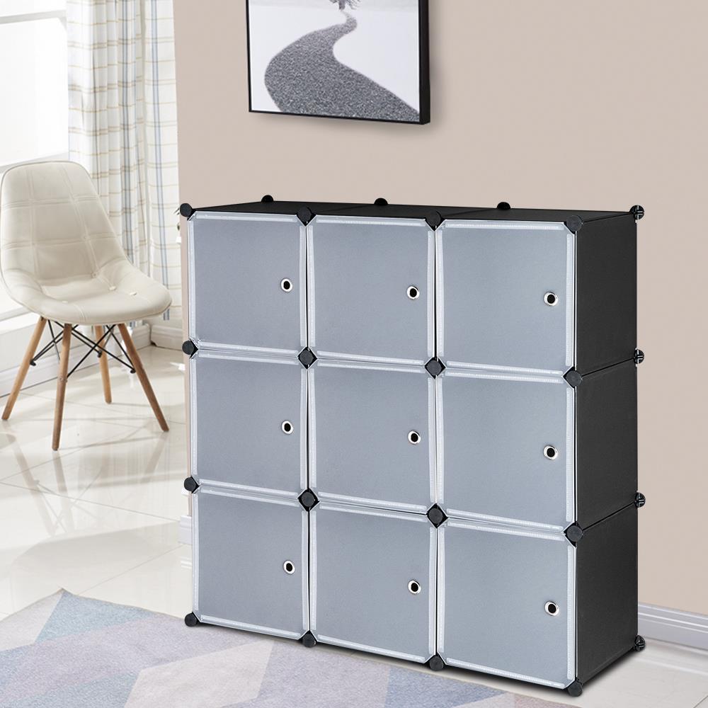 plastic cube storage with doors