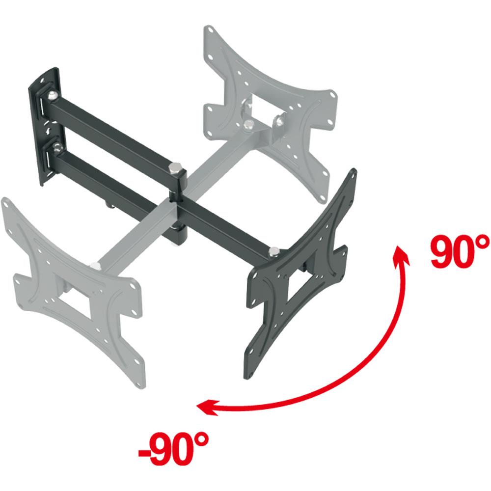 Full Motion TV Wall Mount Swivel Bracket for Vizio TCL 13 32 37 40 42 47 50 Inch