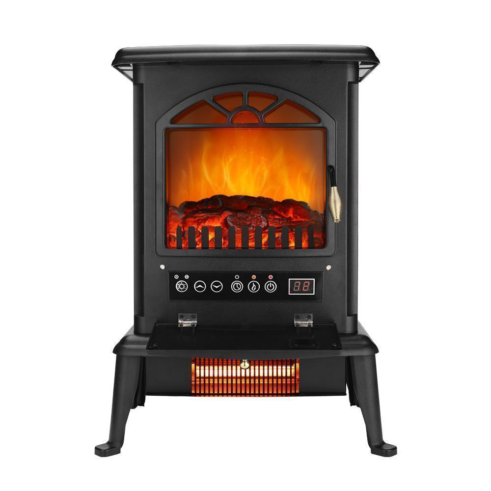 Zokop 22" Freestanding Electric Fireplace Space Heater 3D Flame Remote