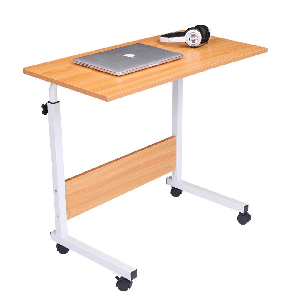 Adjustable Height 2738" Rolling Laptop Desk Over Bed Hospital Table
