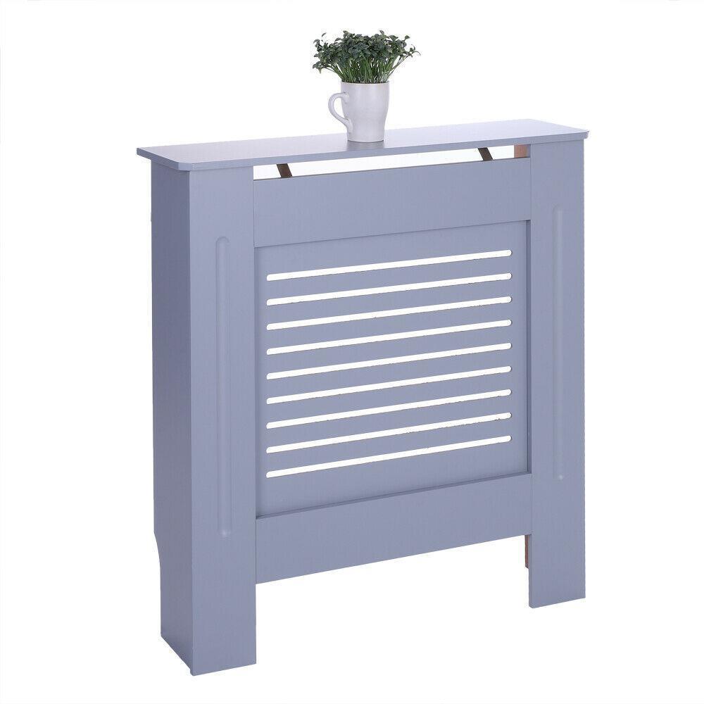 Grey Radiator Cover Cabinet Painted Wood Heaters Protectors Storage Furniture