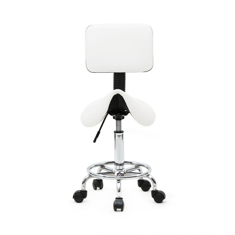 Adjustable Saddle Swivel Salon Stool with Backrest Tattoo Hydraulic Spa
