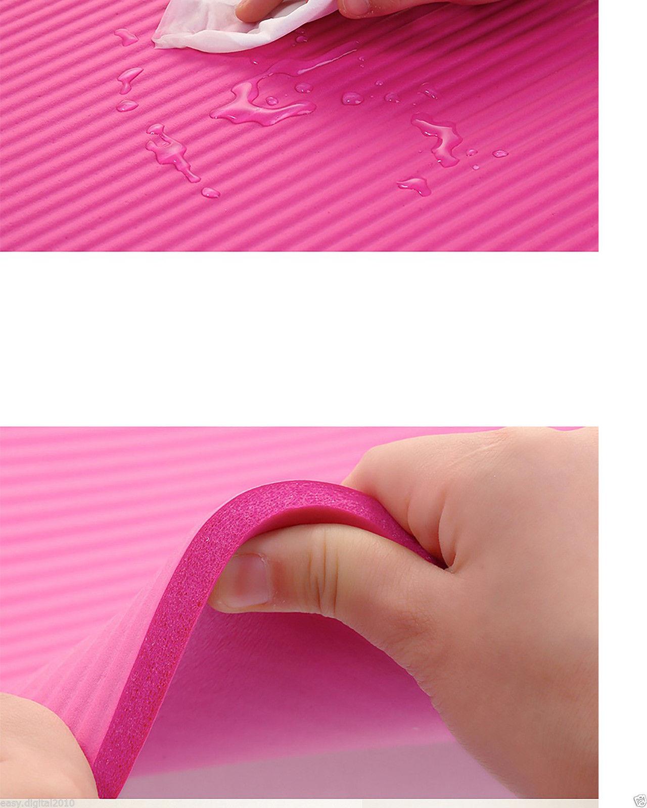Extra 8mm Thick Exercise Mat Yoga Gym Workout Fitness Gymnastics Mats Large Pad 14 Extra 8mm Thick Exercise Mat Yoga Gym Workout Fitness Gymnastics Mats Large Pad 14