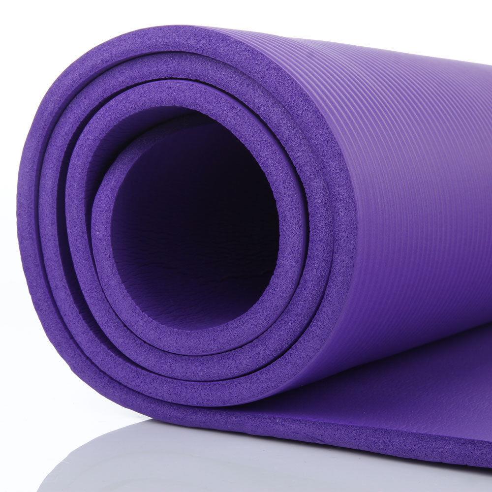 72in x 24in 10mm Yoga Mat Exercise Washable Meditation Gym Pad w/Carry strap 18 72in x 24in 10mm Yoga Mat Exercise Washable Meditation Gym Pad w/Carry strap 18