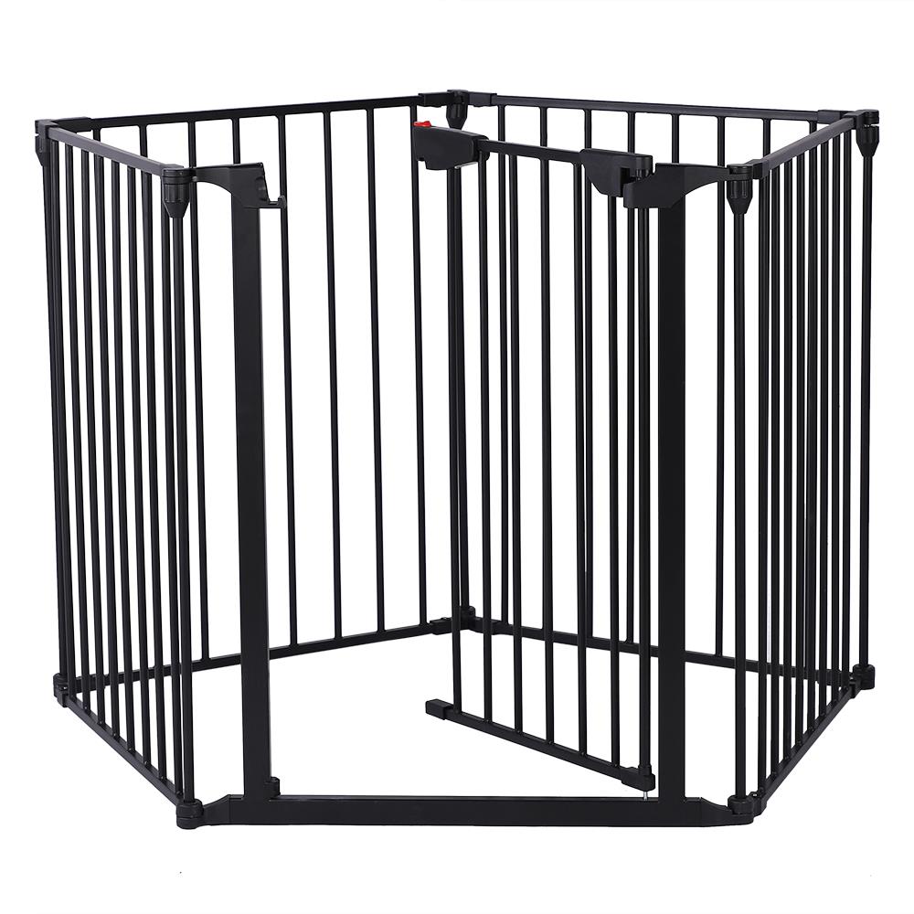 5//6 PC Fireplace Fence Baby Safety Fence Hearth Gate BBQ Metal Fire Gate Pet Cat