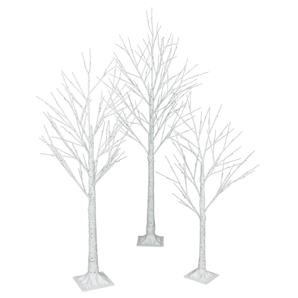 4ft 5ft 6ft Led Birch Tree Christmas Decorations Lighted Tree