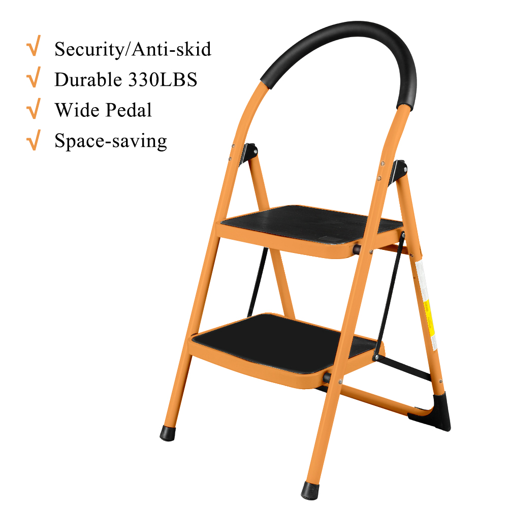 Home Discount® 4 Step Ladder With Safety Handrail Foldable Safety Non Slip Matt Safe Heavy Duty Home Discount® 4 Step Ladder With Safety Handrail Foldable Safety Non Slip Matt Safe Heavy Duty