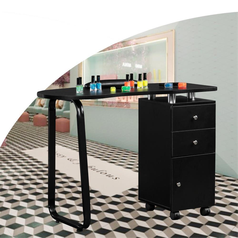 Details about Portable Nail Table Desk Salon Manicure Mobile Station w/ Cushion Lockable Cast Details about Portable Nail Table Desk Salon Manicure Mobile Station w/ Cushion Lockable Cast